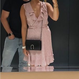 *Worn ONCE* Lucy Paris Red Stripe Wrap Dress